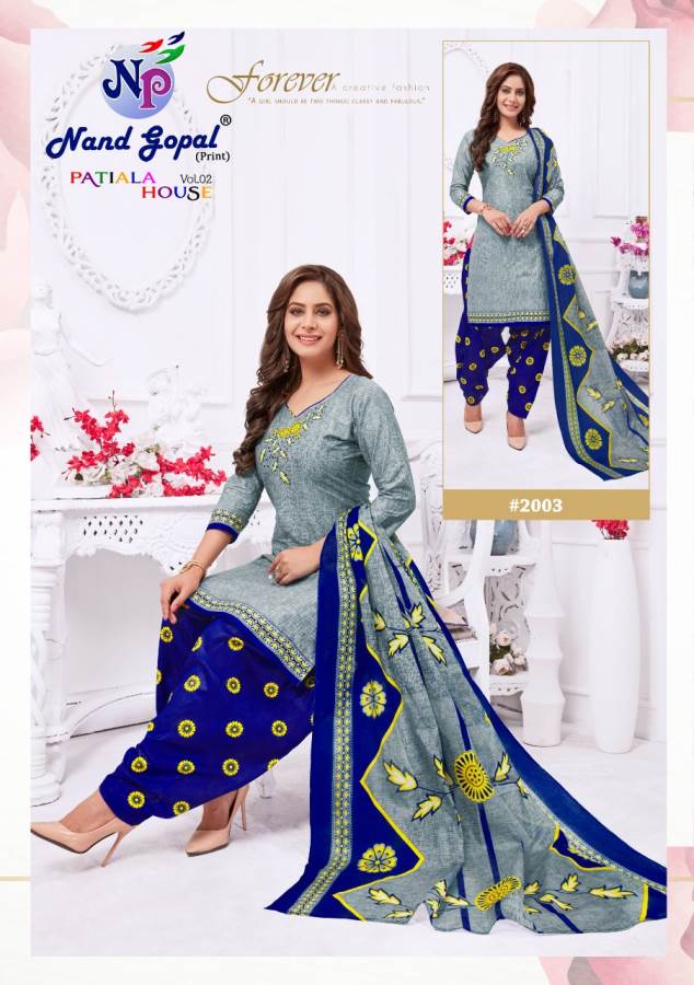 Nand Gopal Presents Patiyala House 2 Collection Of Pure Cotton Printed Casual Wear Dress Materials