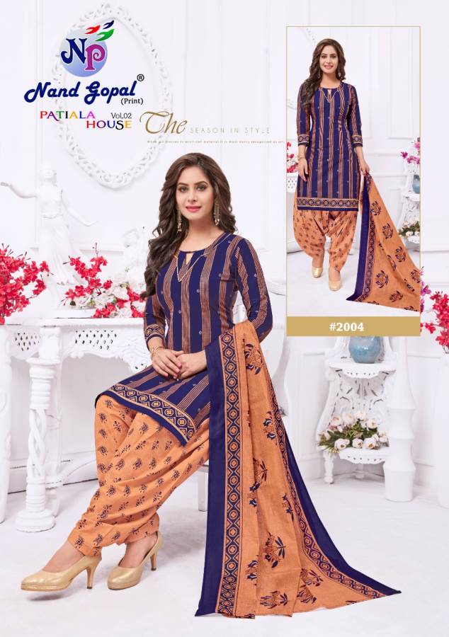 Nand Gopal Presents Patiyala House 2 Collection Of Pure Cotton Printed Casual Wear Dress Materials
