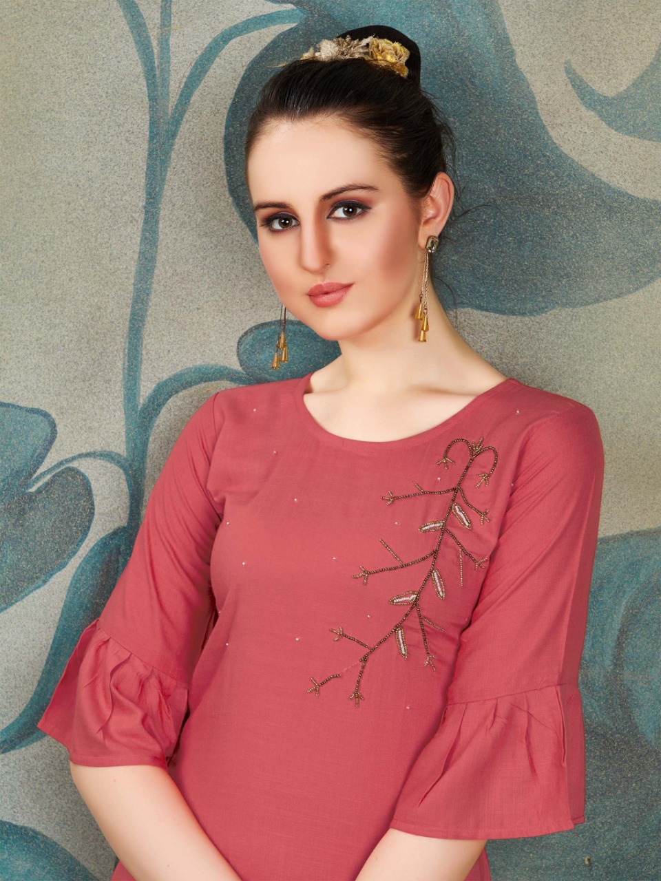 Ladies Cotton Slub Band Collar Kurti, Size: XL & XXL at Rs 220 in Jaipur