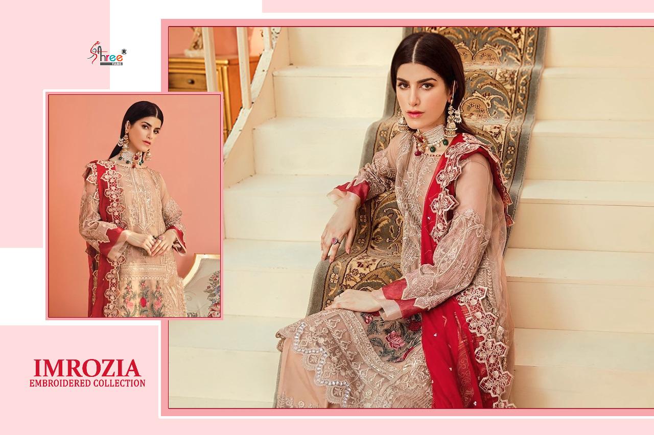 Shree Presents Imrozia Embroidered Collection Of Faux Georgette Heavy Embroidered Designer Pakistani Suits
