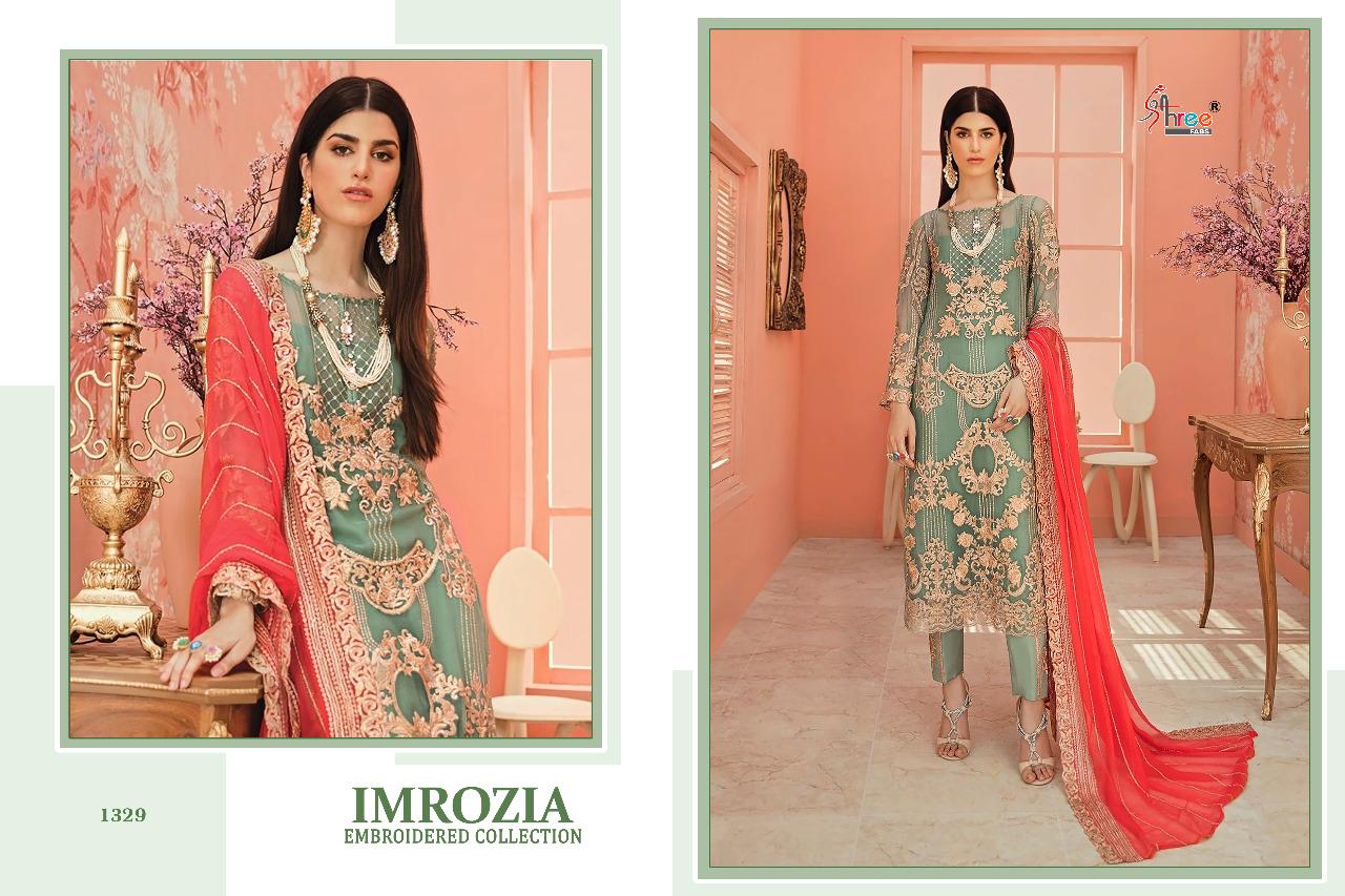 Shree Presents Imrozia Embroidered Collection Of Faux Georgette Heavy Embroidered Designer Pakistani Suits