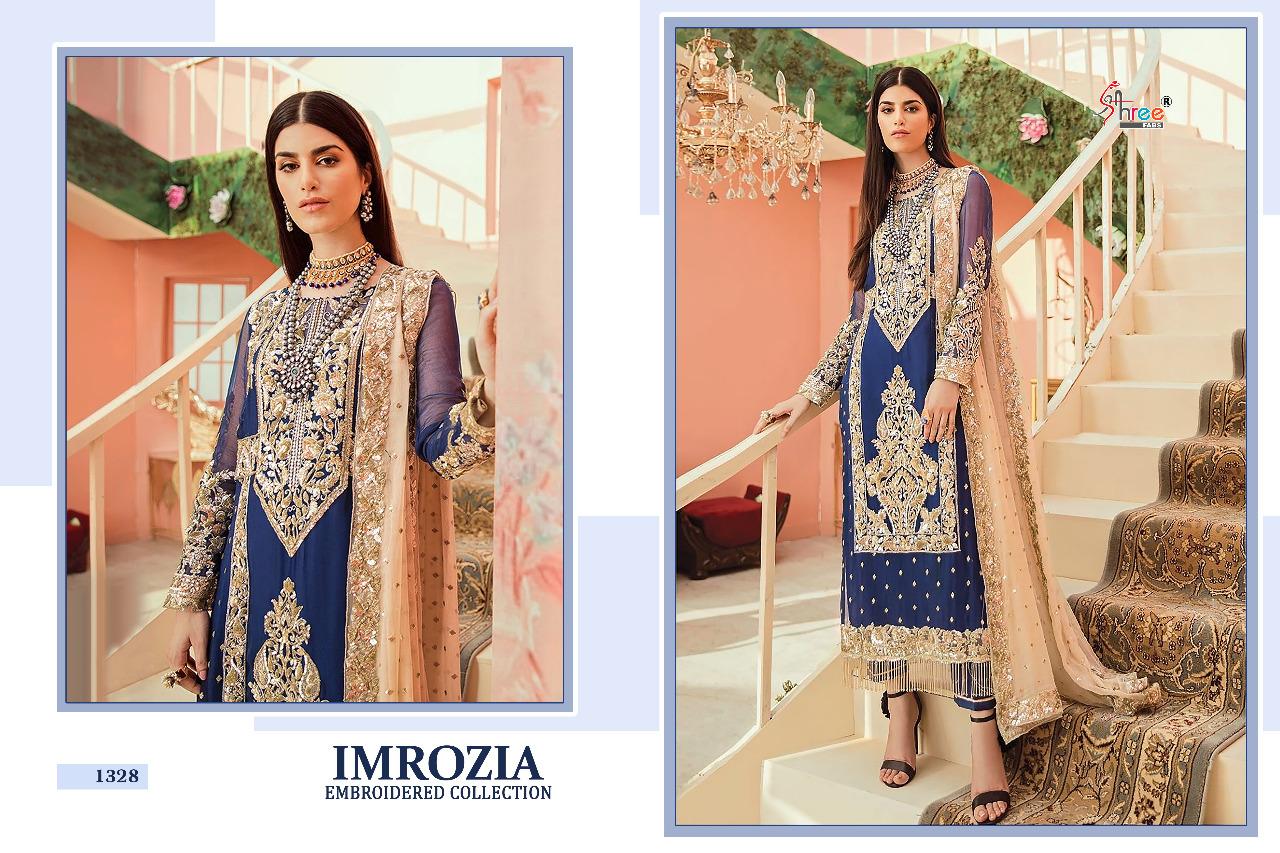 Shree Presents Imrozia Embroidered Collection Of Faux Georgette Heavy Embroidered Designer Pakistani Suits