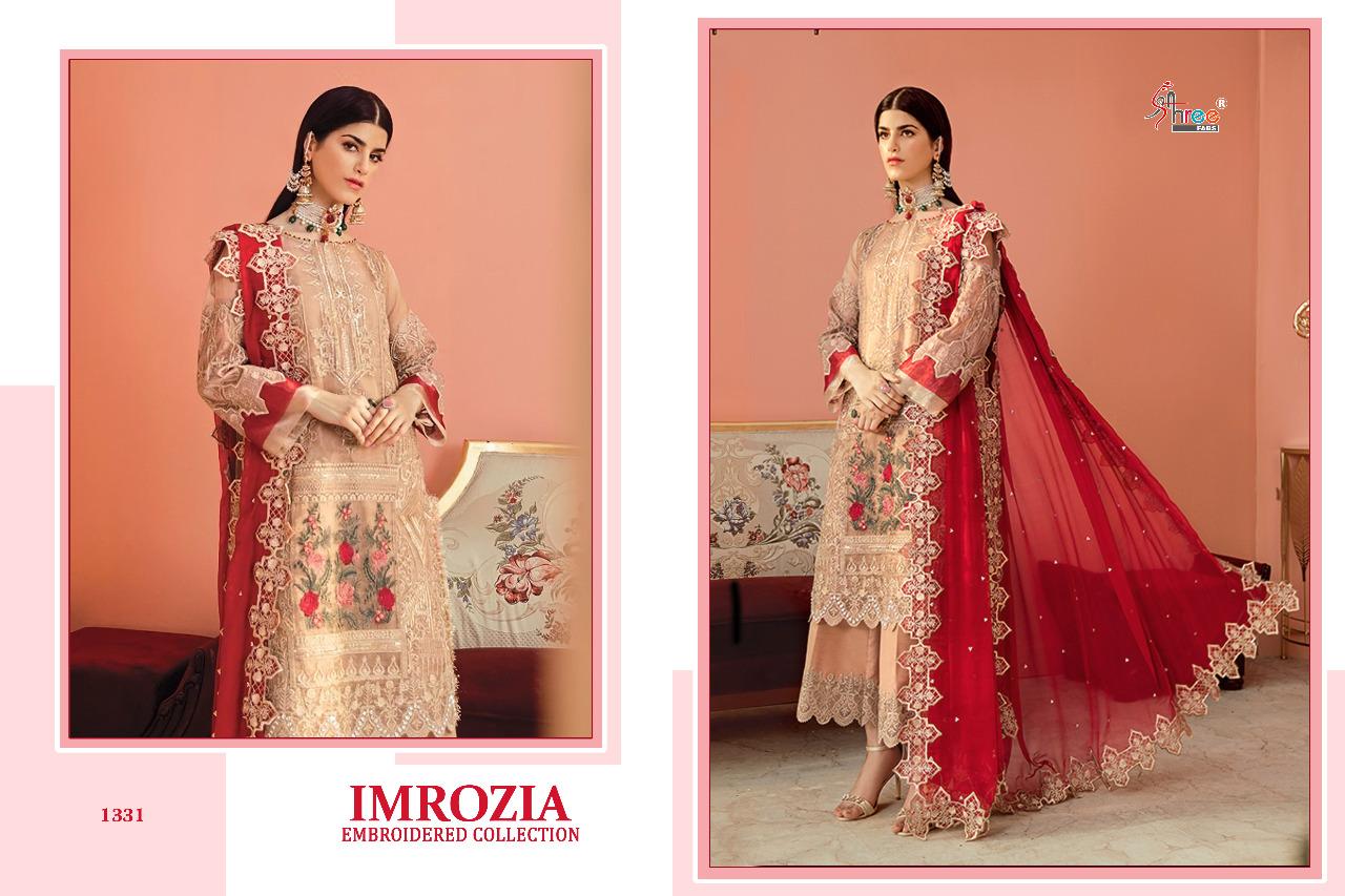 Shree Presents Imrozia Embroidered Collection Of Faux Georgette Heavy Embroidered Designer Pakistani Suits