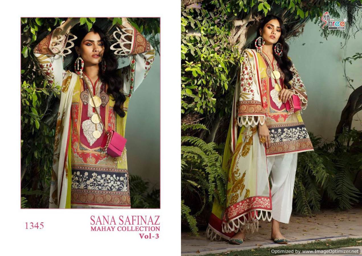 Shree Presents Sana Safinaz Mahay Collection 3 Of Jam Satin Heavy Embroidery Pakistani Suits