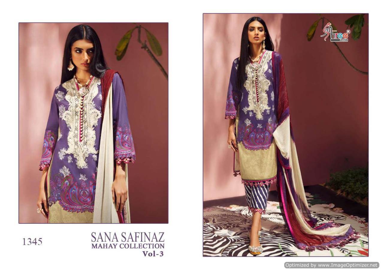 Shree Presents Sana Safinaz Mahay Collection 3 Of Jam Satin Heavy Embroidery Pakistani Suits
