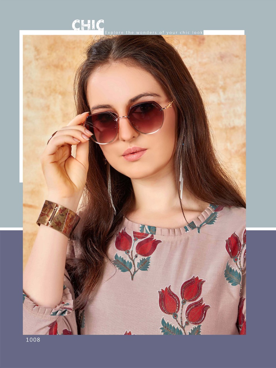 Smylee Presents Ellice Collection Of Heavy Wiving Cotton Printed Kurtis