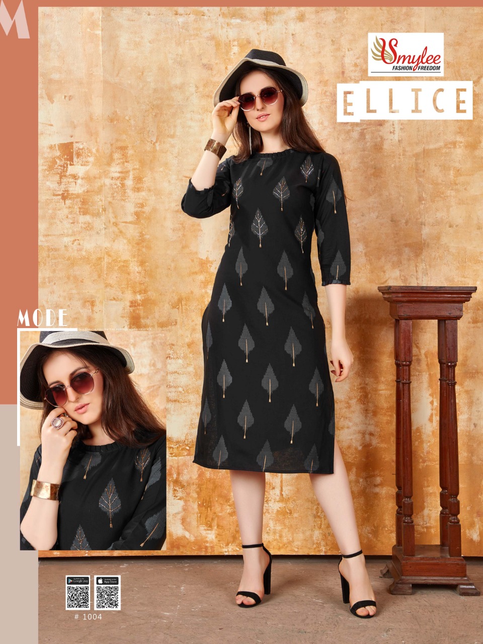 Smylee Presents Ellice Collection Of Heavy Wiving Cotton Printed Kurtis