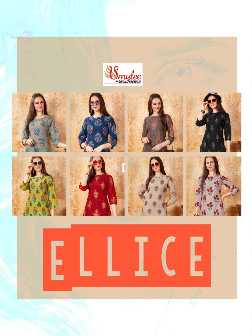 Smylee Presents Ellice Collection Of Heavy Wiving Cotton Printed Kurtis