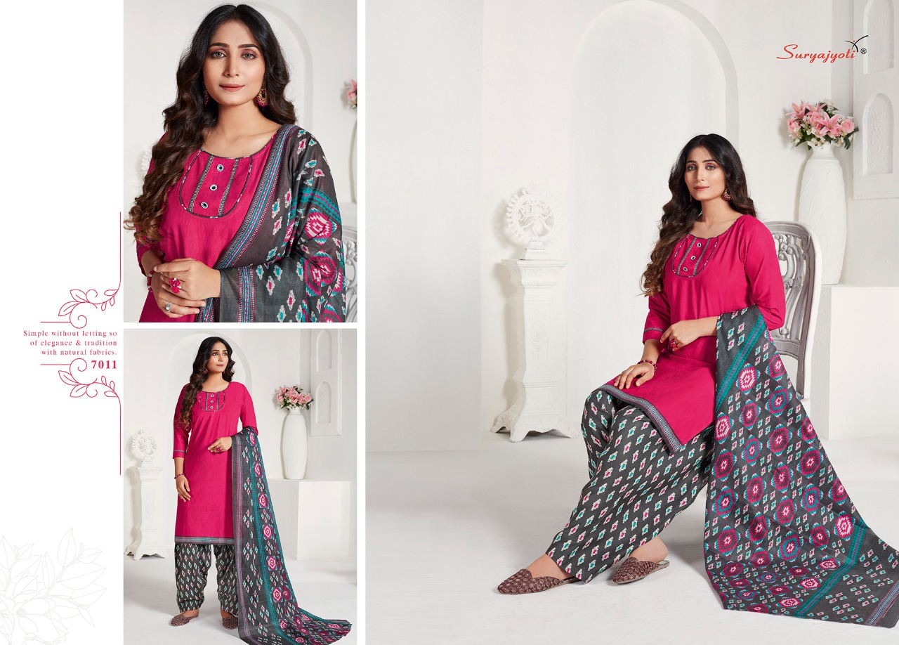 Suryajyoti Presents Sui Dhaga 7 Collection Of Ready Made Cotton Printed Salwar Suit