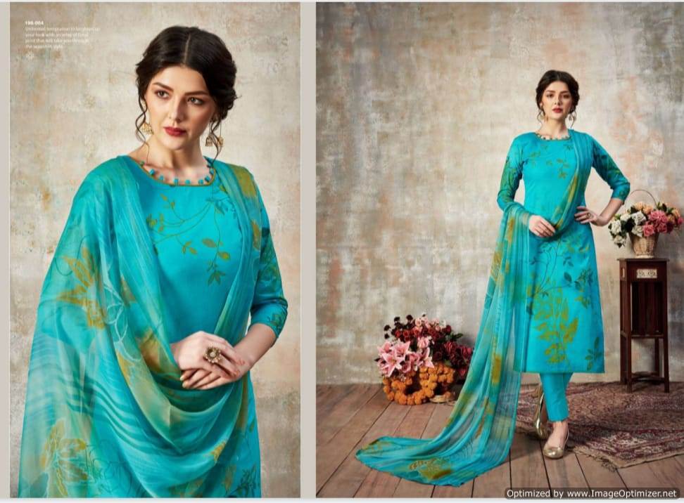 Zulfat Presents Florence 3 Collection Of Pure Cotton Designer Digital Style Dress Materials