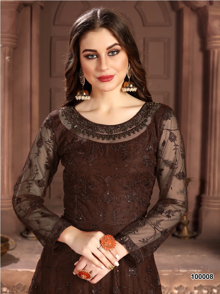 Aanaya Presents 100 Colors Vol 2 Wedding Wear Net Rich Look Salwar Suits