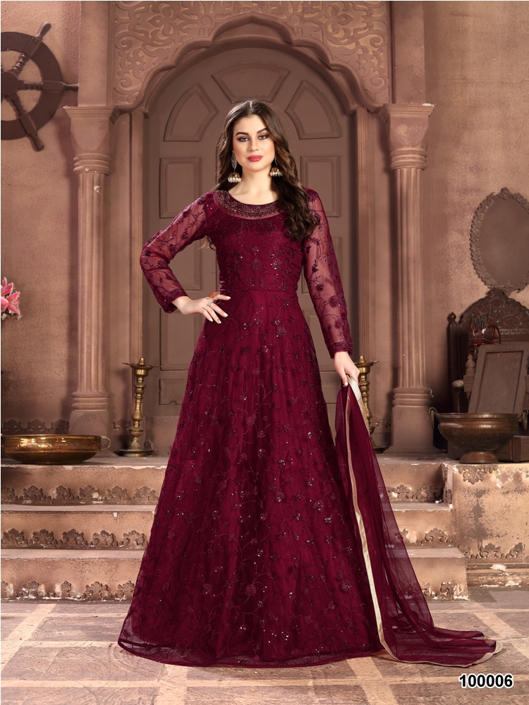 Aanaya Presents 100 Colors Vol 2 Wedding Wear Net Rich Look Salwar Suits