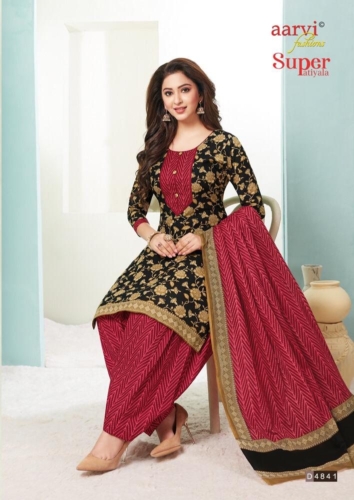 Aarvi Presents Super Patiyala 2 Cambric Cotton Ready Made Dress Collection