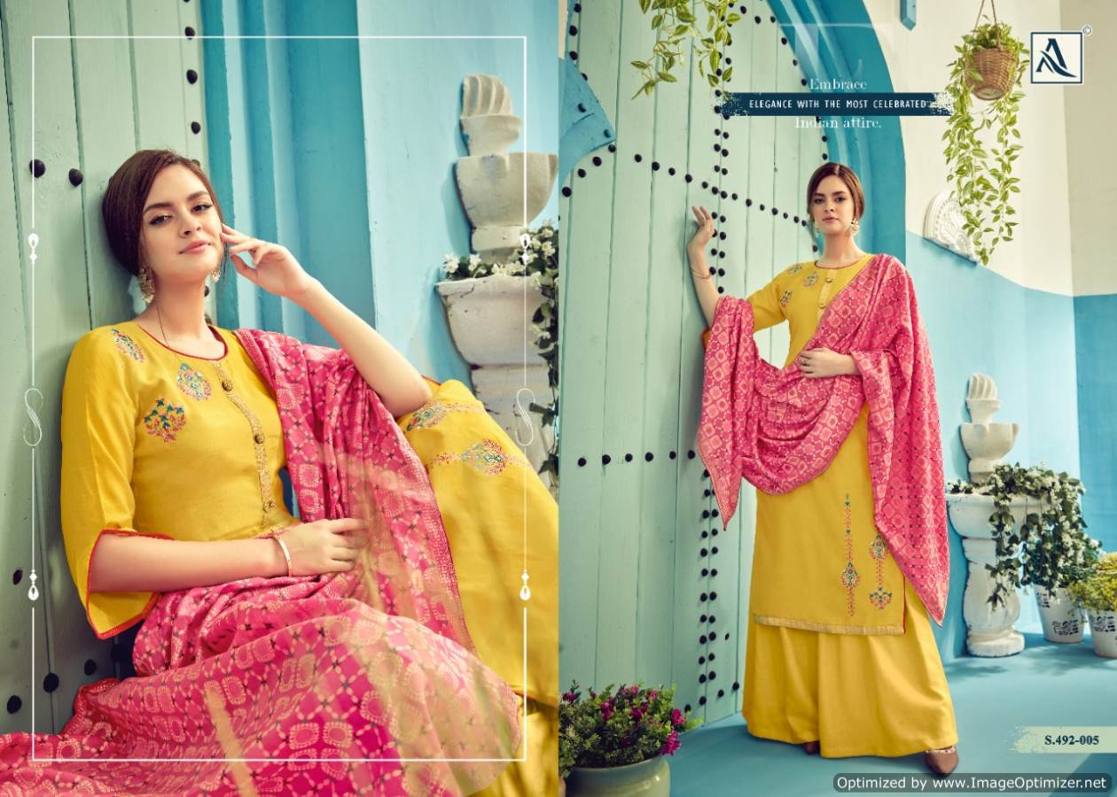 Alok Presents Aakar Pure Viscose Muslin Designer Dress Material