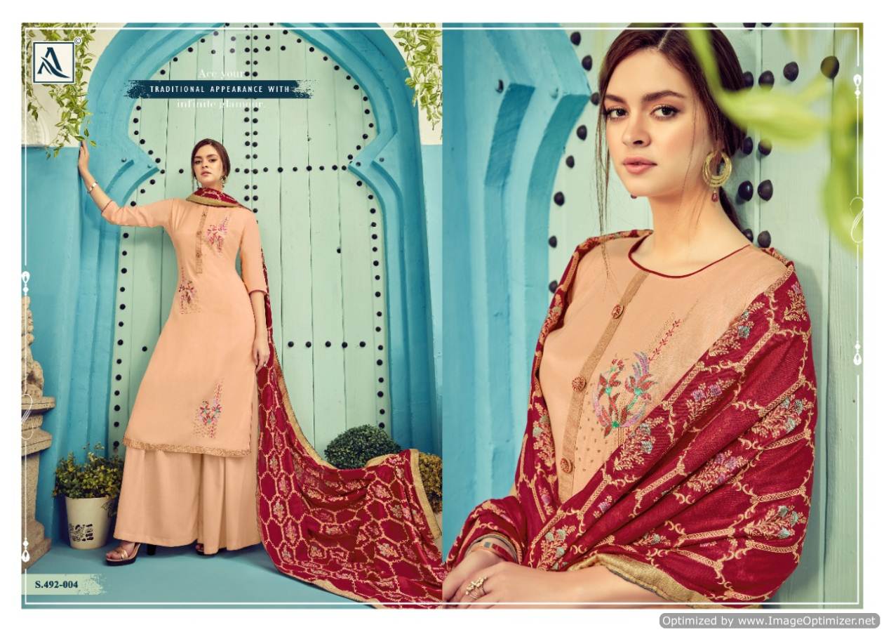Alok Presents Aakar Pure Viscose Muslin Designer Dress Material