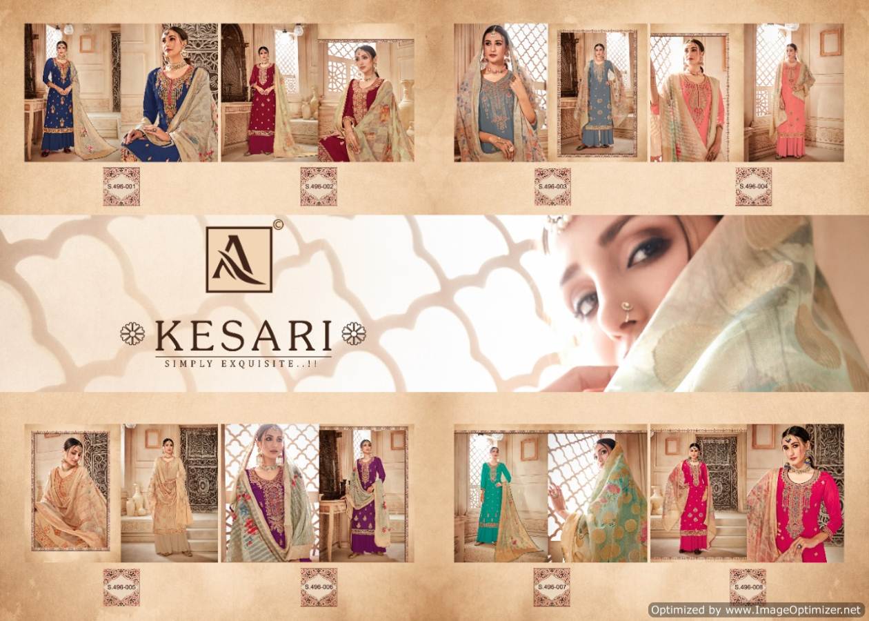 Alok  Presents Kesari   Designer Dress Material
