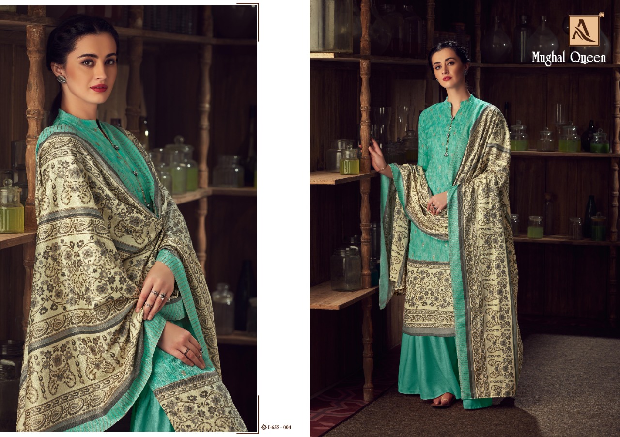 Alok Presents Mughal Queen Designer Dress Material