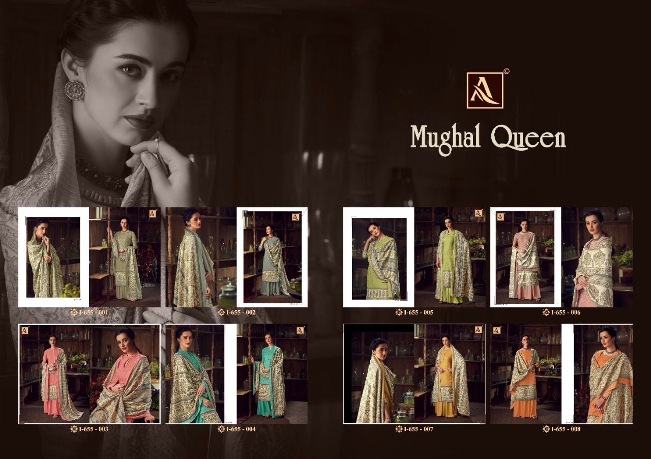Alok Presents Mughal Queen Designer Dress Material