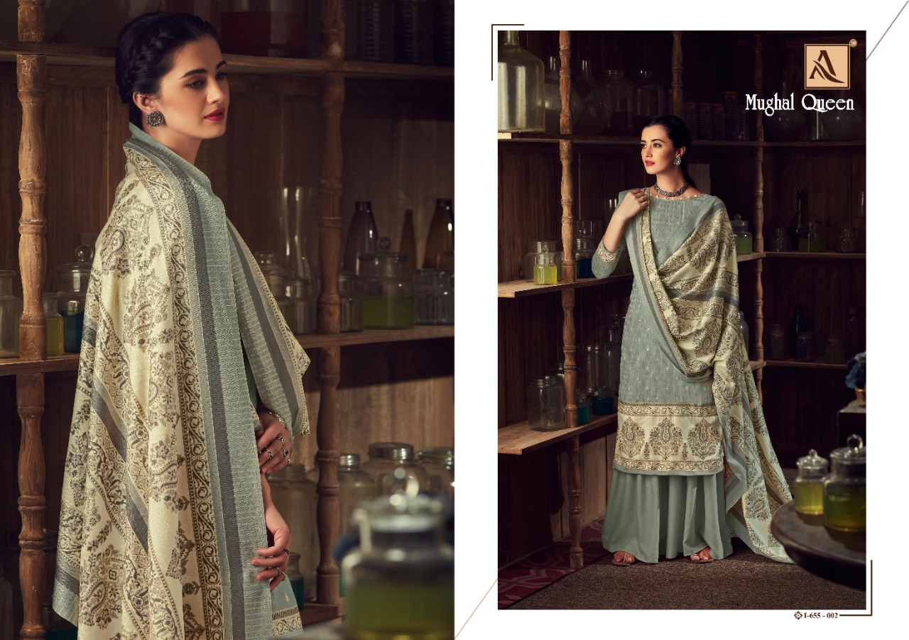 Alok Presents Mughal Queen Designer Dress Material