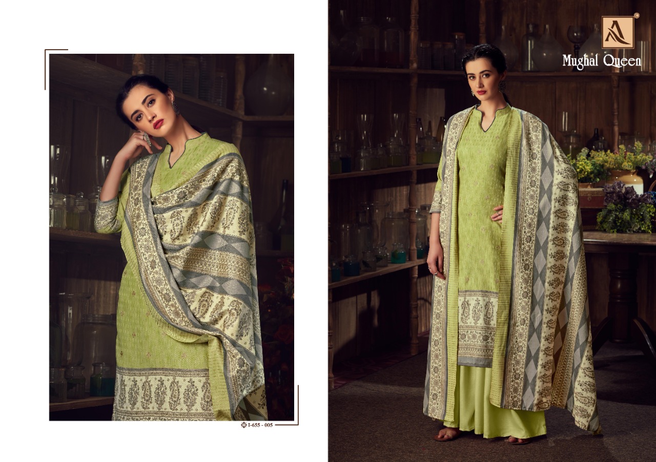 Alok Presents Mughal Queen Designer Dress Material
