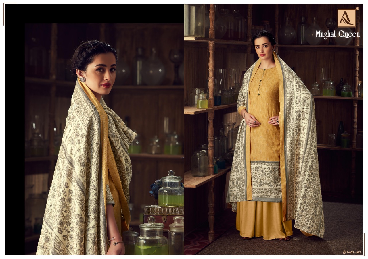 Alok Presents Mughal Queen Designer Dress Material