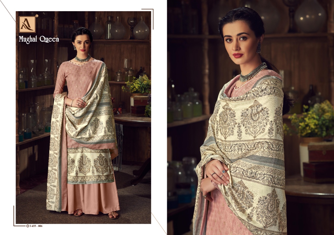 Alok Presents Mughal Queen Designer Dress Material