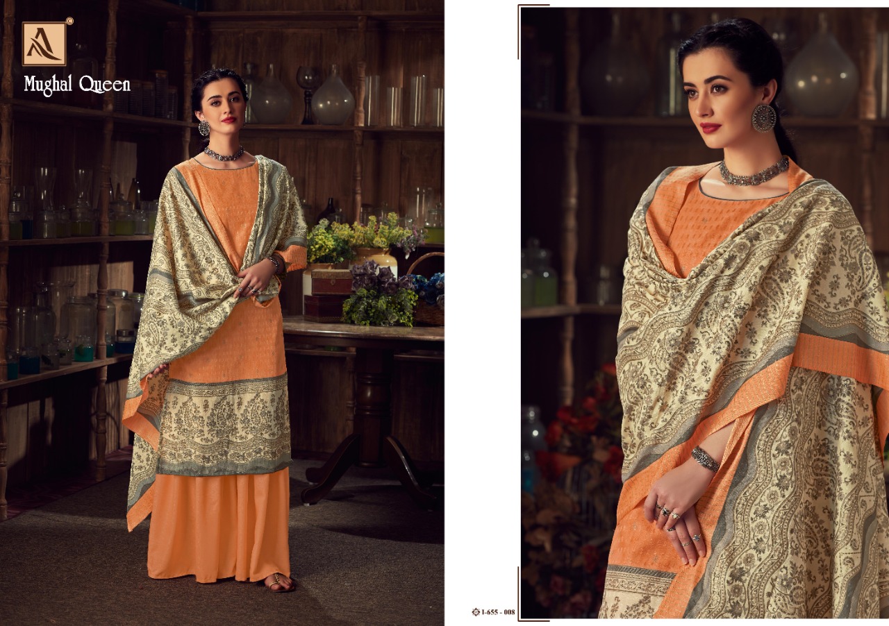 Alok Presents Mughal Queen Designer Dress Material