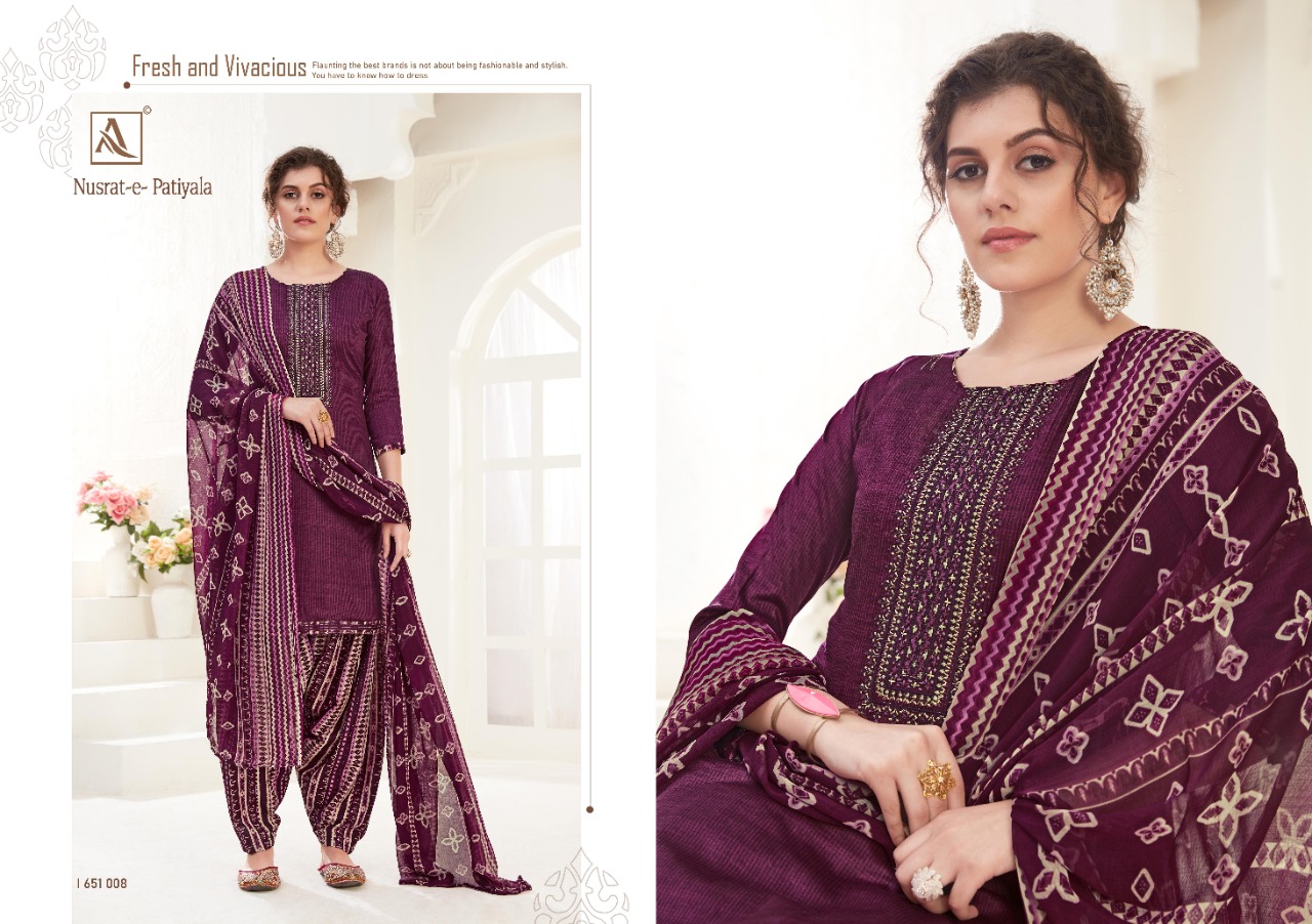 Alok Presents Nusrat-e-patiyala Designer Suits