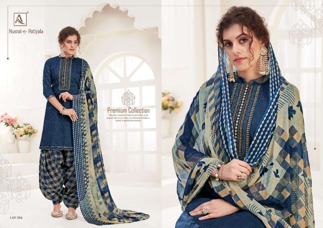 Alok Presents Nusrat-e-patiyala Designer Suits