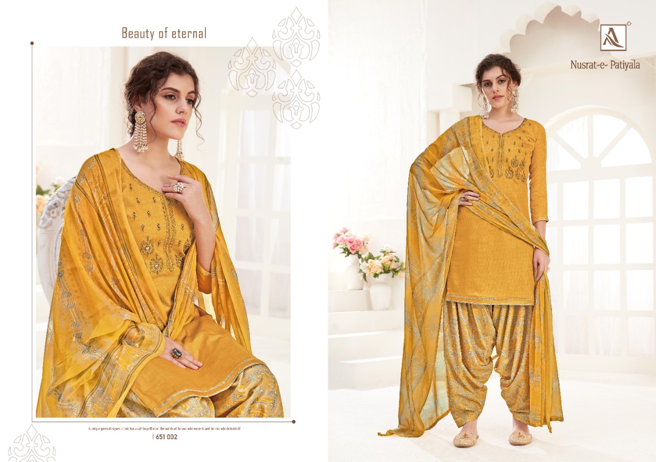 Alok Presents Nusrat-e-patiyala Designer Suits