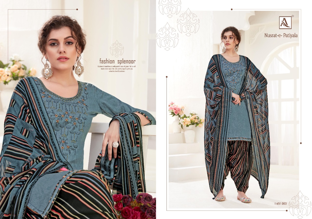 Alok Presents Nusrat-e-patiyala Designer Suits
