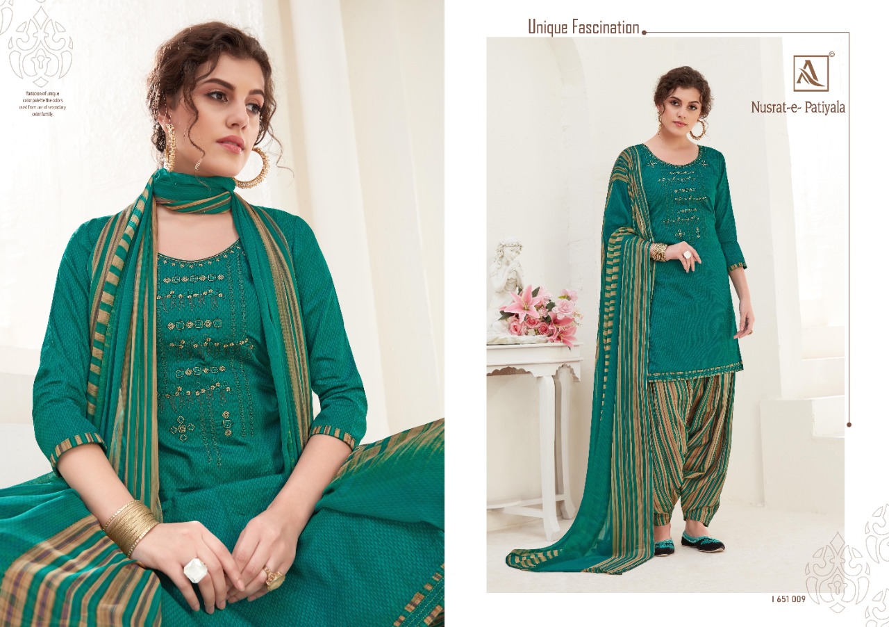 Alok Presents Nusrat-e-patiyala Designer Suits