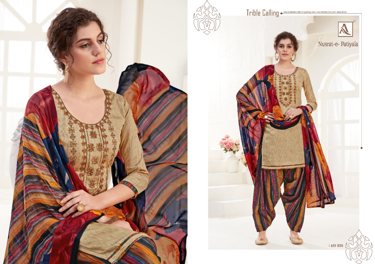 Alok Presents Nusrat-e-patiyala Designer Suits