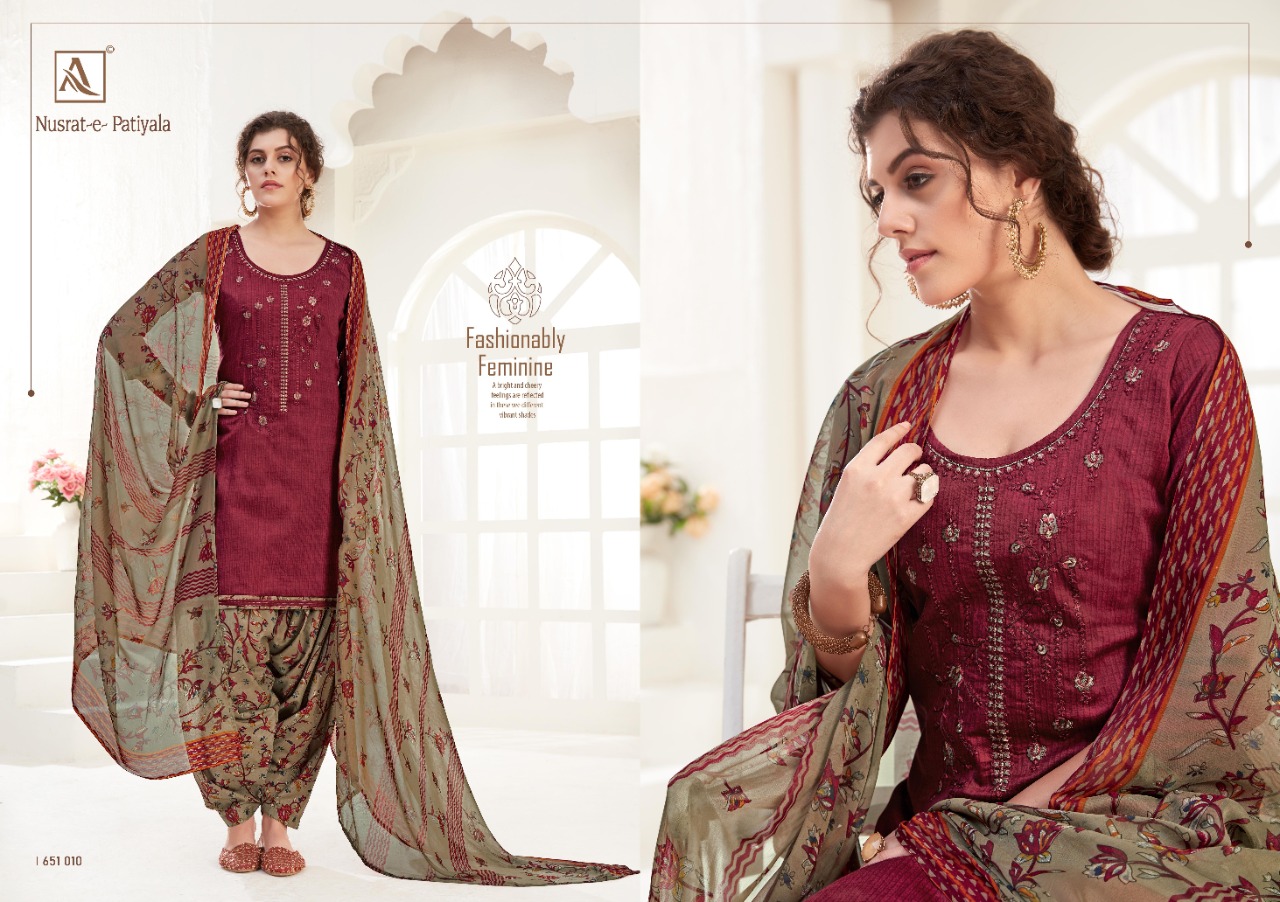 Alok Presents Nusrat-e-patiyala Designer Suits