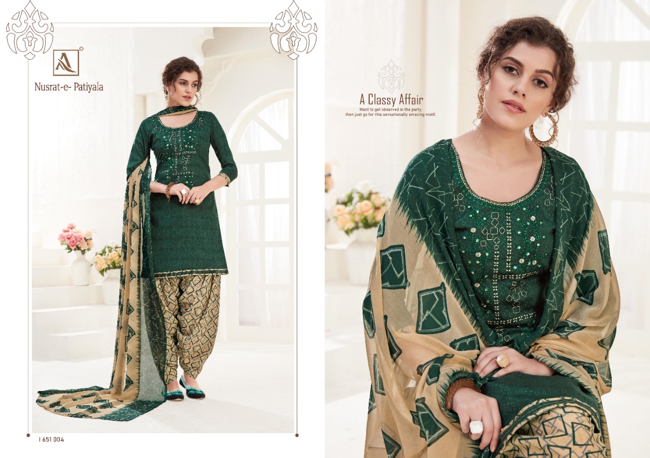 Alok Presents Nusrat-e-patiyala Designer Suits