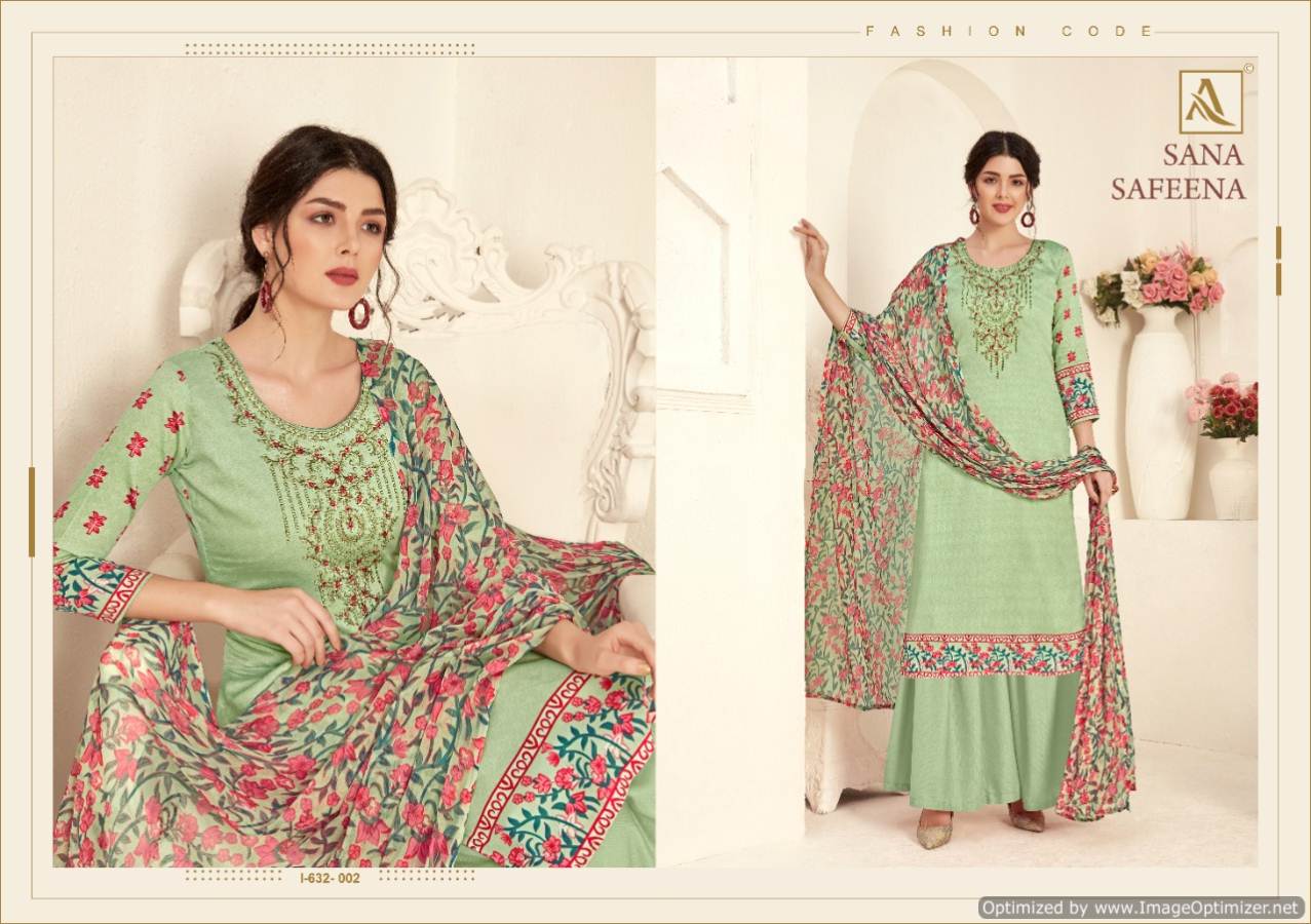 Alok Presents  Sana Safeena  Designer Dress Material
