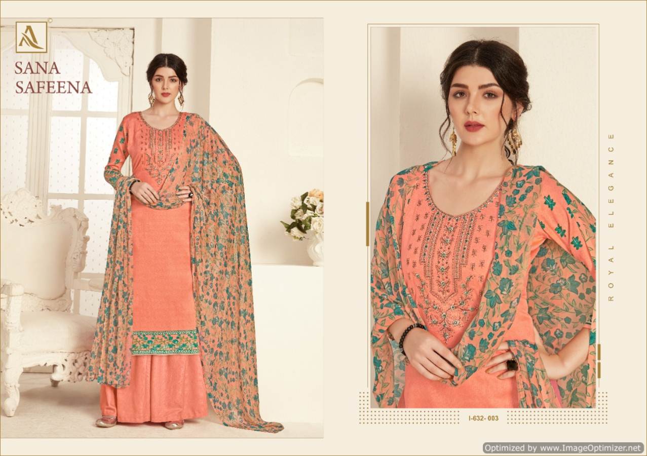 Alok Presents  Sana Safeena  Designer Dress Material