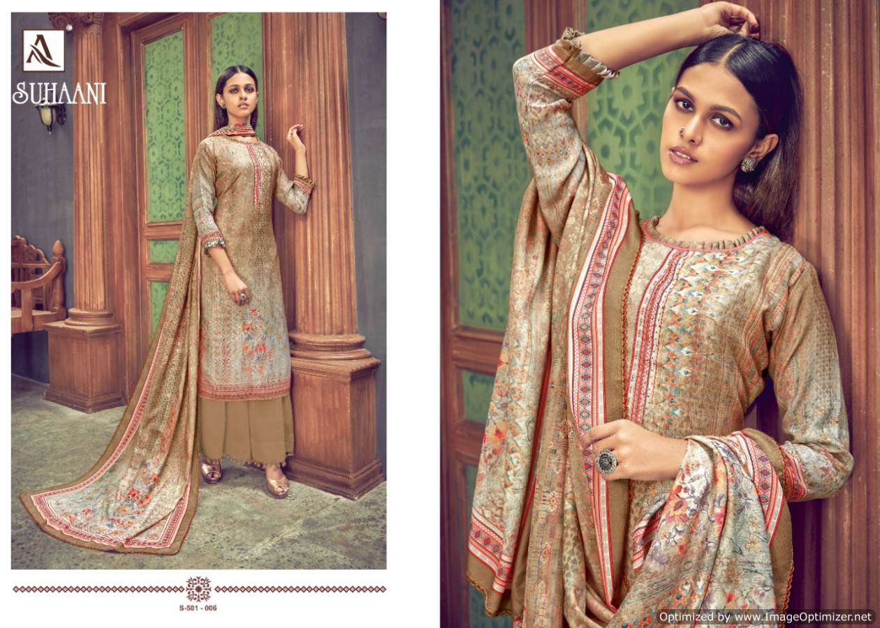 Alok Presents Suhani Pure Pashmina Dress Material