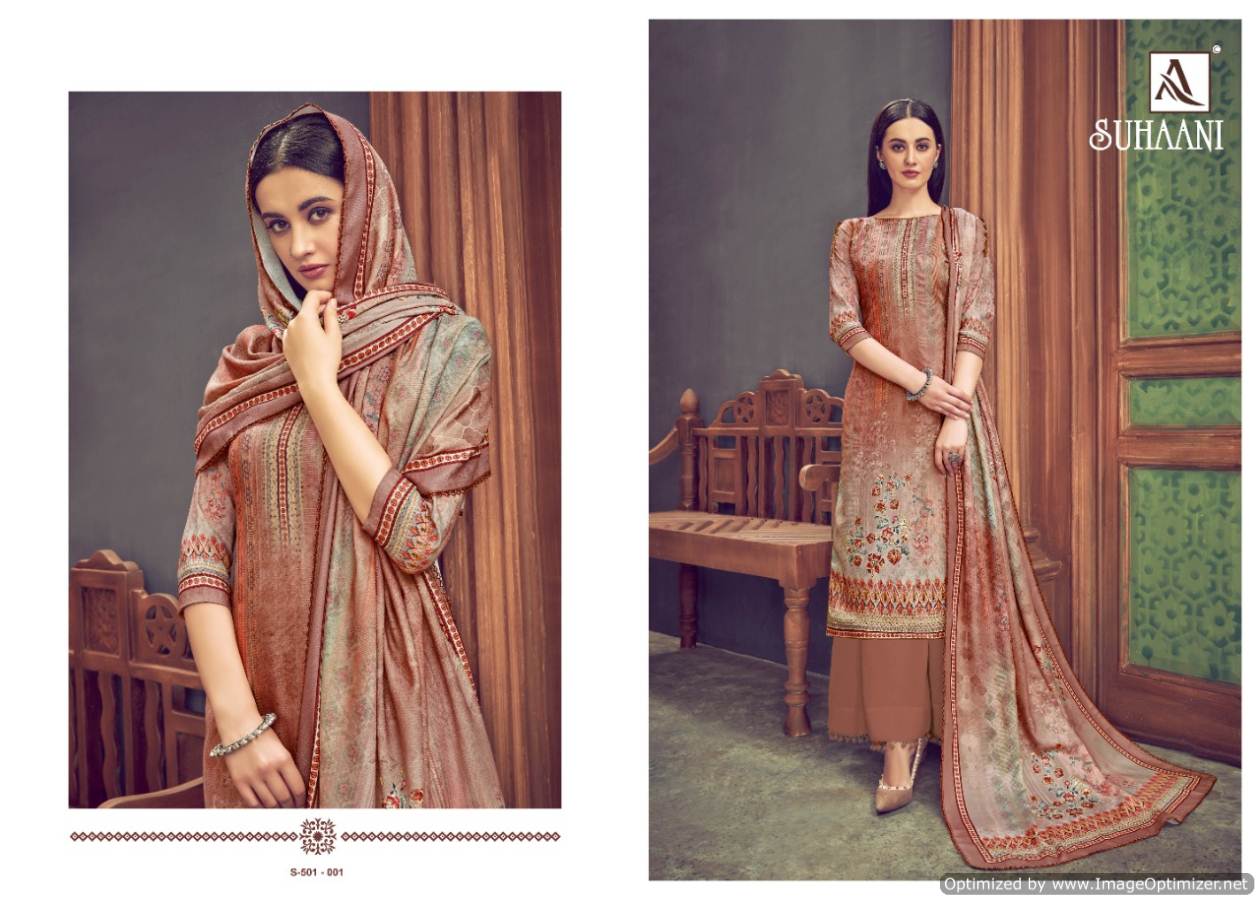 Alok Presents Suhani Pure Pashmina Dress Material