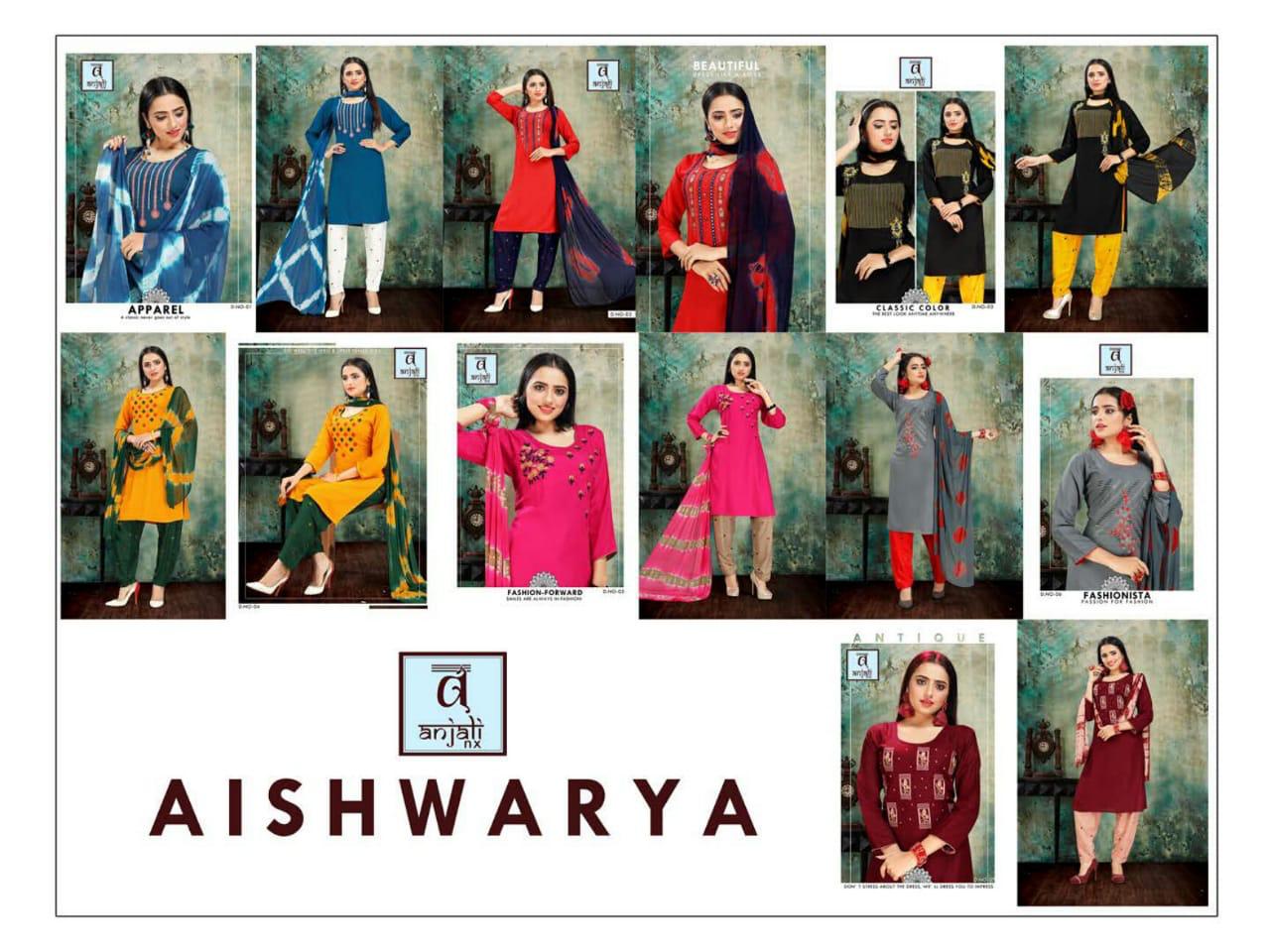 Anjali  Presents  Aishwariya Vol  3  Ready Made Dress Collection