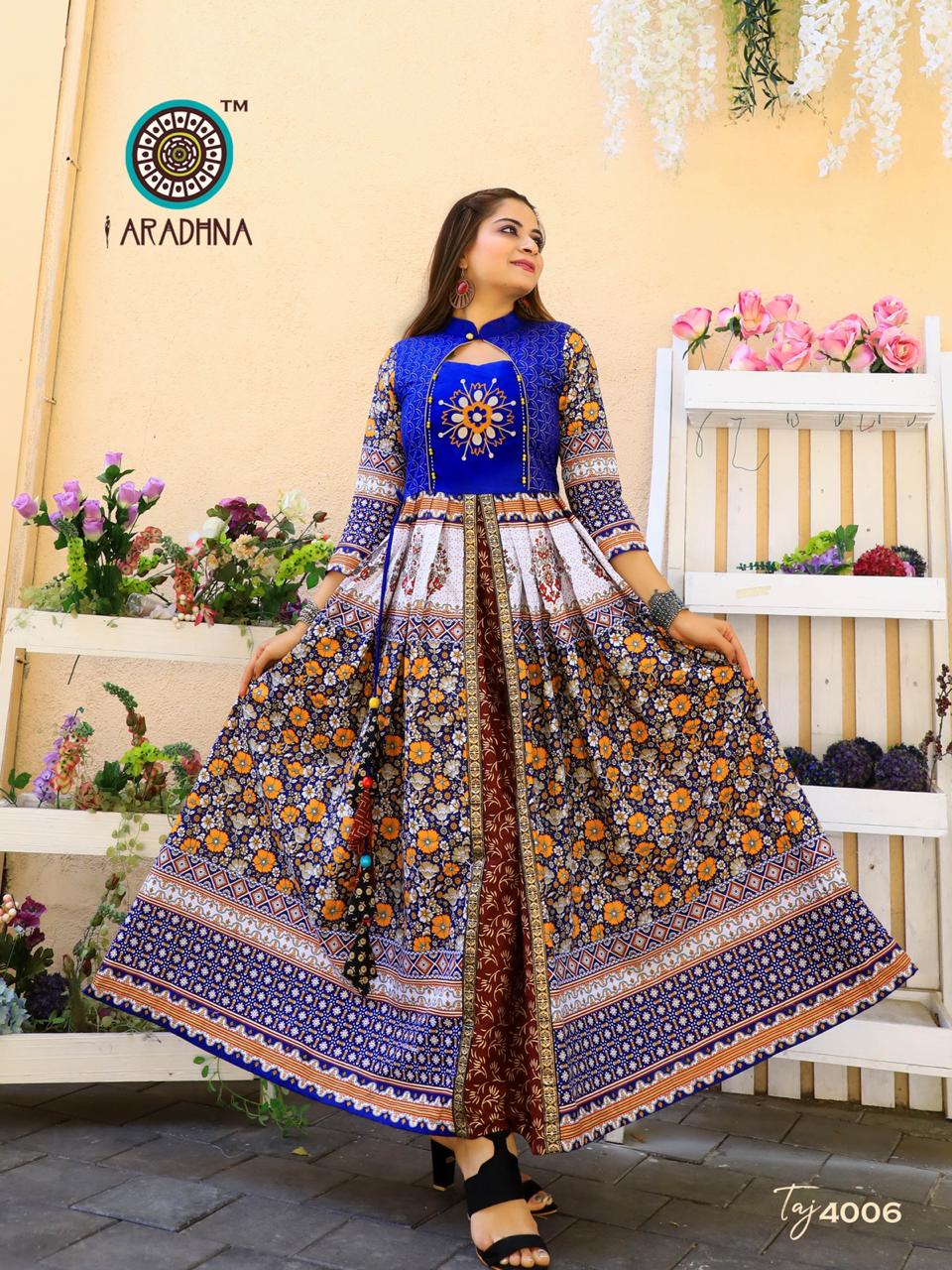 Aradhna Presents Taj Vol 4 Long Kurti Collection