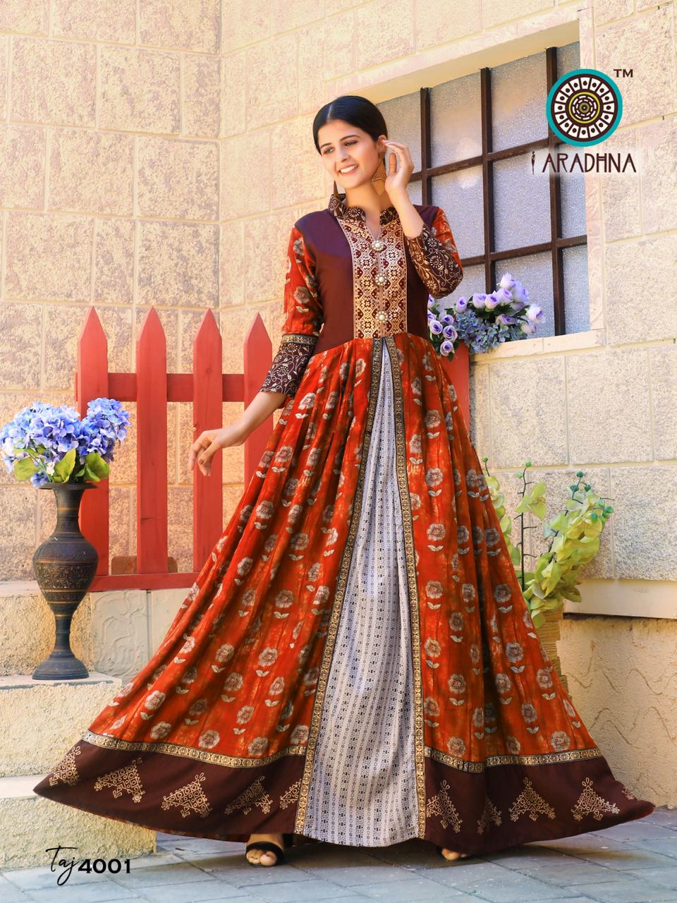 Aradhna Presents Taj Vol 4 Long Kurti Collection