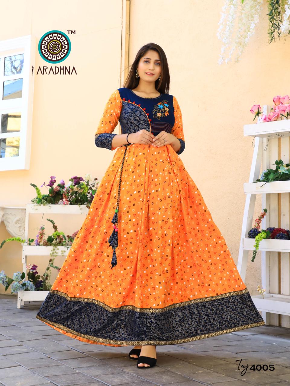 Aradhna Presents Taj Vol 4 Long Kurti Collection