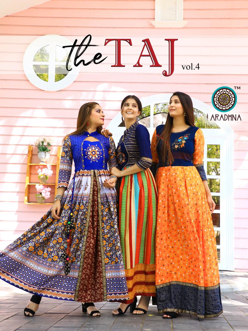 Aradhna Presents Taj Vol 4 Long Kurti Collection