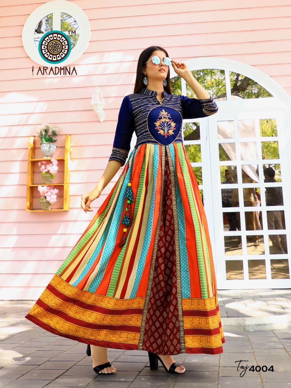 Aradhna Presents Taj Vol 4 Long Kurti Collection