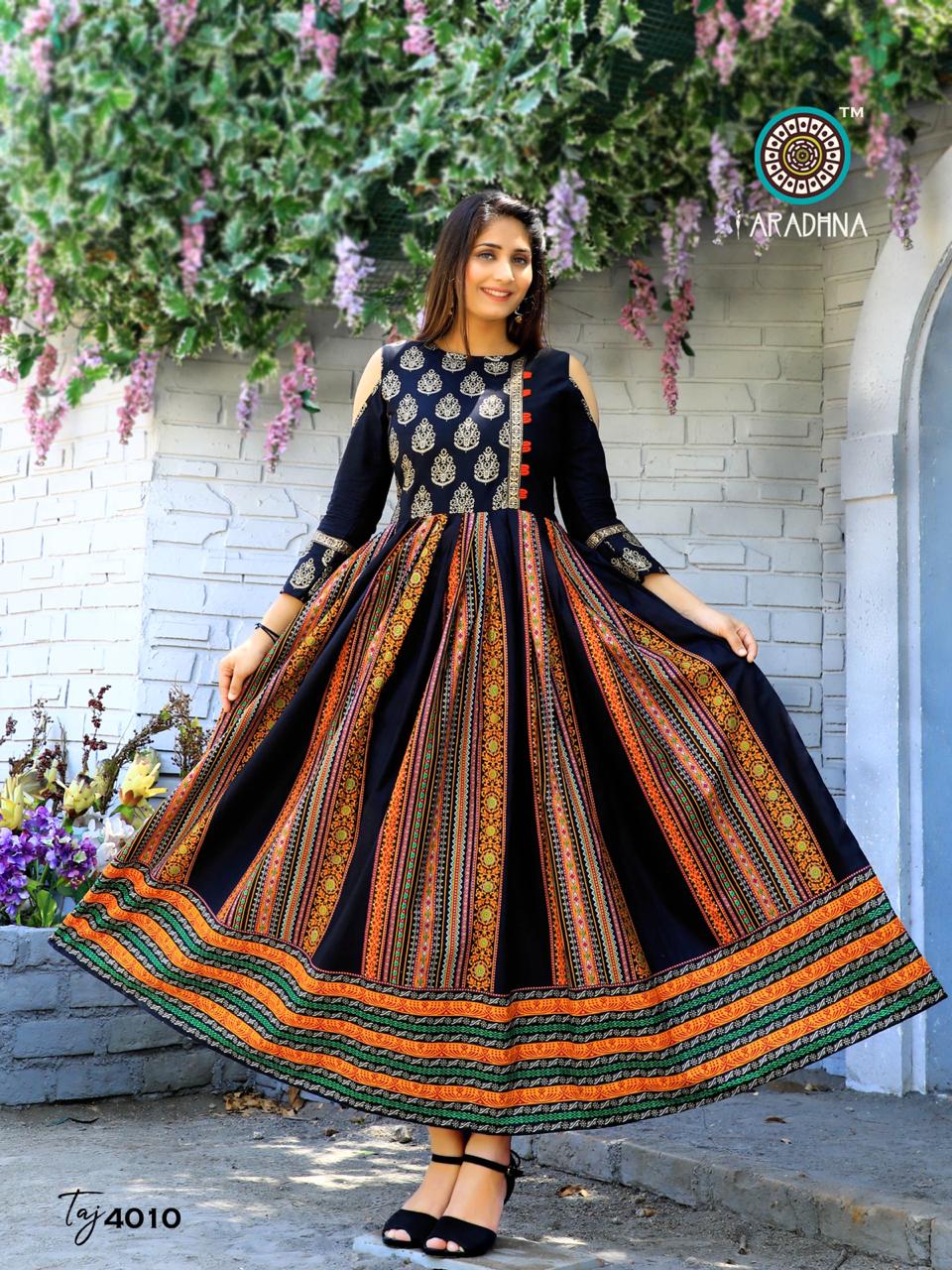 Aradhna Presents Taj Vol 4 Long Kurti Collection
