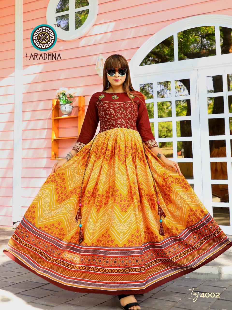 Aradhna Presents Taj Vol 4 Long Kurti Collection