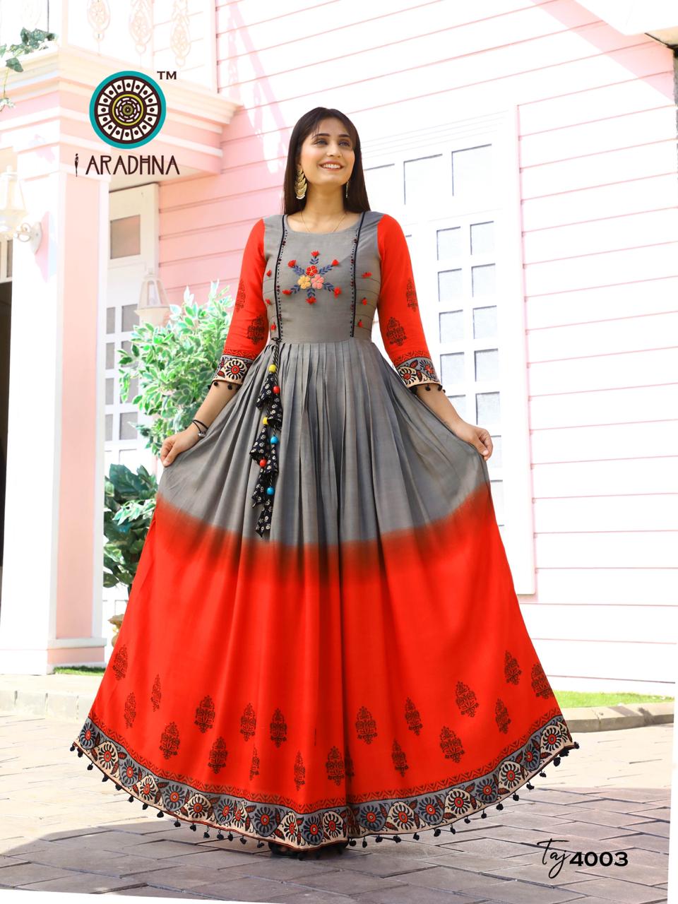 Aradhna Presents Taj Vol 4 Long Kurti Collection