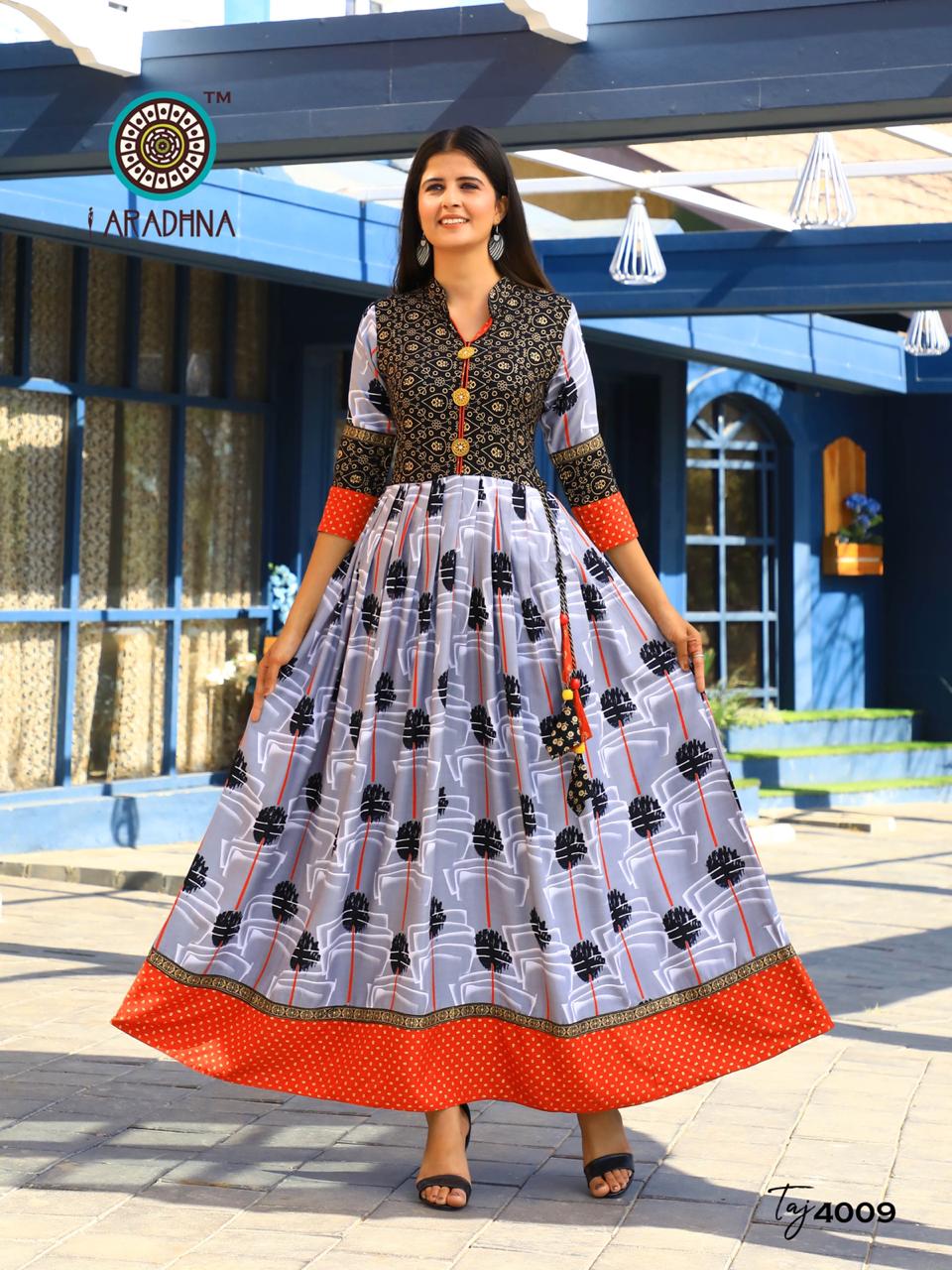 Aradhna Presents Taj Vol 4 Long Kurti Collection