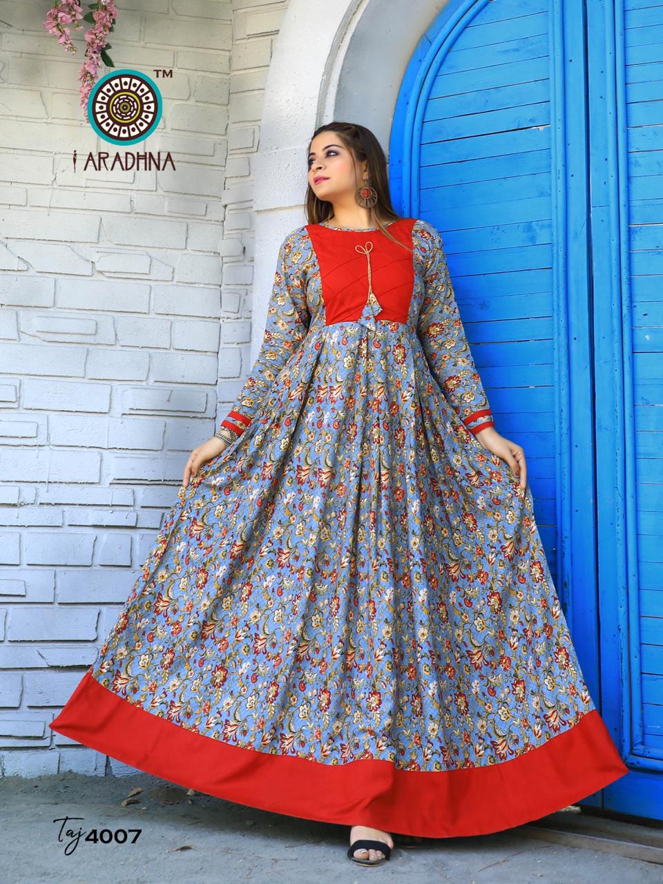 Aradhna Presents Taj Vol 4 Long Kurti Collection